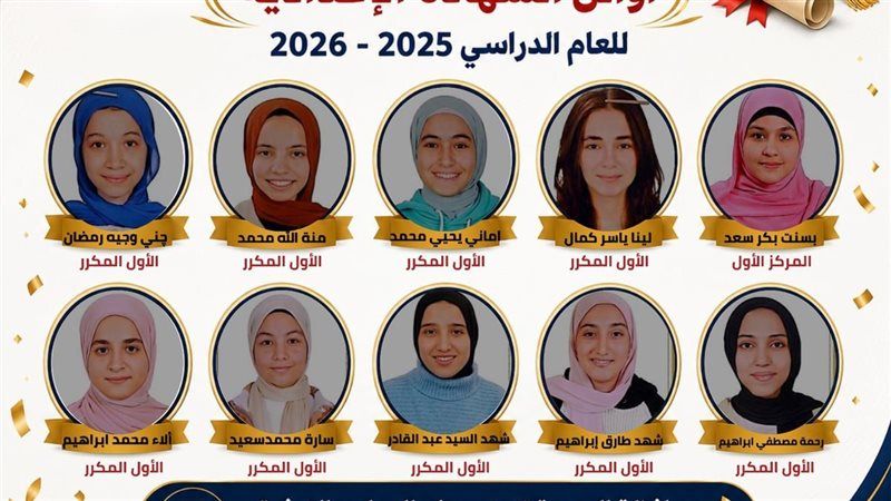 أوائل الشهادة الاعدادية