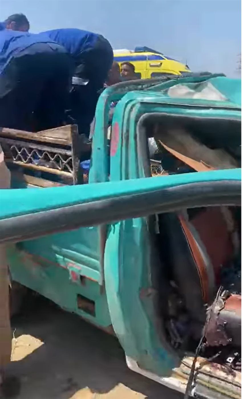 حادث تصادم سيارتين بالإسماعيلية 