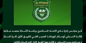 إقالة جهاز الاتحاد السكندري لكرة السلة بعد الخروج من كأس مصر
