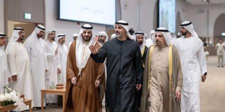 خالد بن محمد بن زايد يحضر حفل زفاف نجلي فيصل البناي
