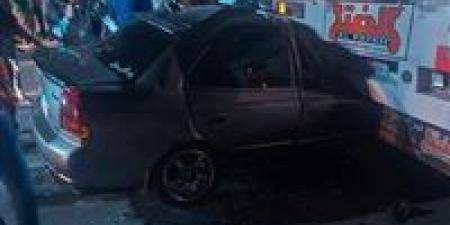 مصرع شاب في تصادم سيارة ملاكي بأخرى نقل ثقيل طريق شطا