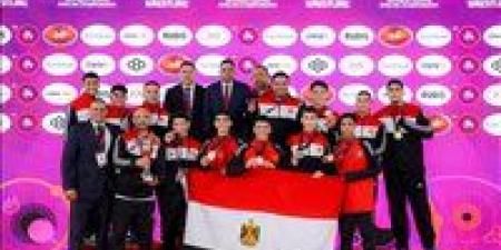 منتخب مصر للمصارعة الرومانية تحت 17 سنة بطل إفريقيا بـ10 ميداليات