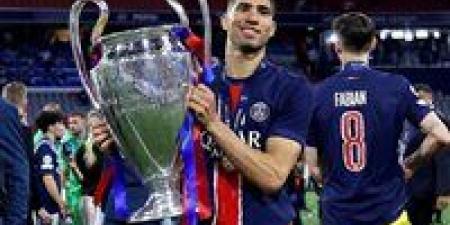 برصيد 3 كؤوس..المغربي أشرف حكيمي أكثر لاعب عربي يتوج بدوري أبطال أوربا