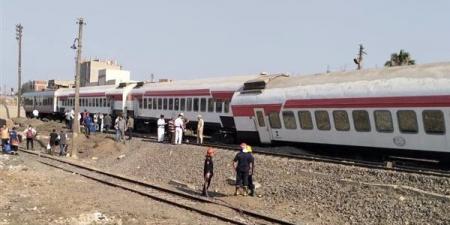 السكك الحديدية تكشف تفاصيل حادث خروج 4 عربات من قطار في كفر الزيات بالغربية