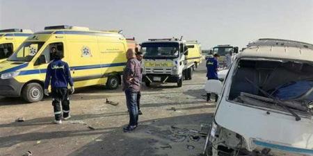 مصرع شخصين في تصادم موتوسيكل وسيارة بطريق الدير بالقليوبية