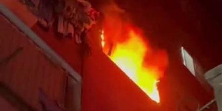 حريق هائل في شقة سكنية بالطابق العاشر بالطريق الدائري بالمنصورة