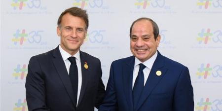 السيسي وماكرون يبحثان سبل تحقيق التهدئة وخفض التصعيد الراهن بالمنطقة