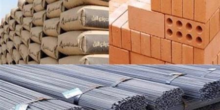 أسعار مواد البناء في الأسواق المحلية اليوم الإثنين