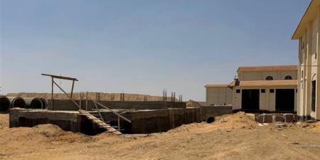 معدلات تنفيذ محطة رفع الصرف الصحي بمنطقة 500 فدان بمدينة حدائق أكتوبر