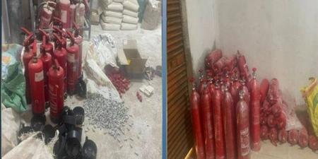حين تتحول وسيلة الأمان إلى خطر، ضبط مخزن طفايات حريق مقلدة بالقليوبية