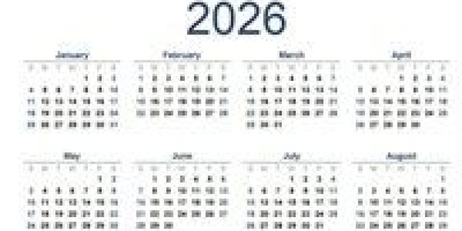 الإجازات
      الرسمية
      في
      مصر
      لعام
      2026..
      خريطة
      العطلات
      الرسمية