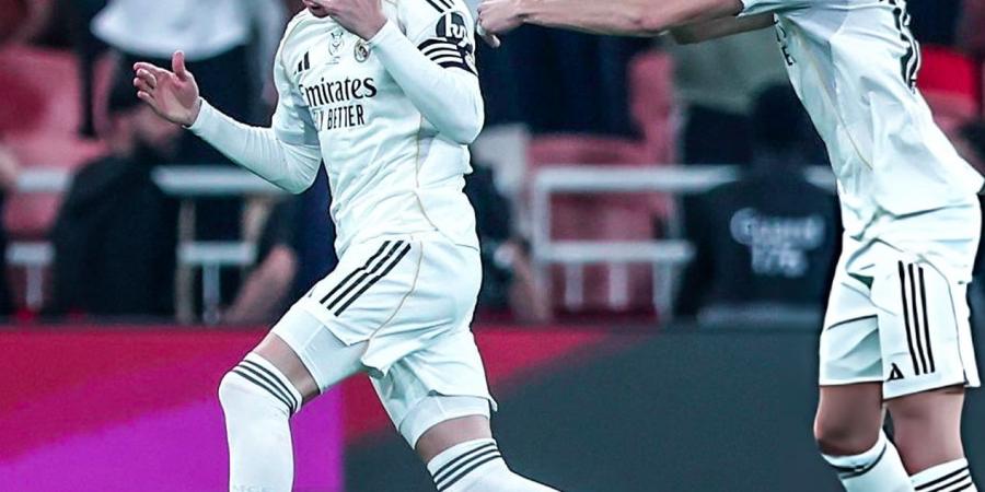 أتلتيكو مدريد ضد الريال.. ريال مدريد يتقدم على أتلتيكو مدريد في الشوط الأول بهدف فالفيردي في كأس السوبر الإسباني