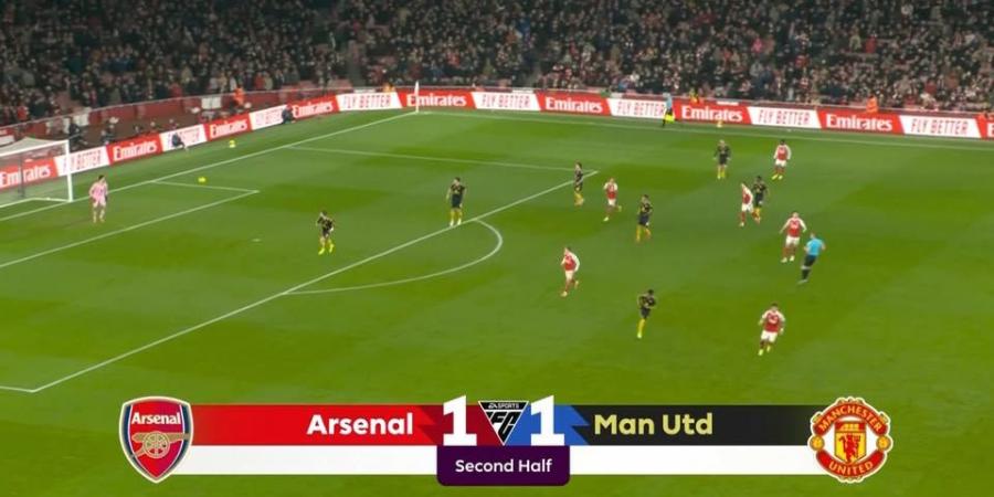 آرسنال ضد مان يونايتد.. انطلاق الشوط الثاني من مباراة آرسنال ضد مان يونايتد في الدوري الإنجليزي