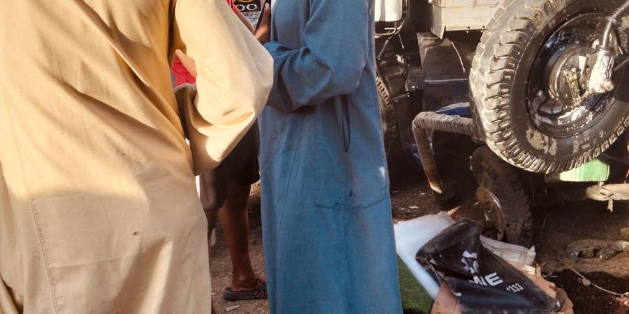 تريلا تدهس عدة مركبات وتصيب 4 أشخاص عند كمين الرمل بنجع حمادي