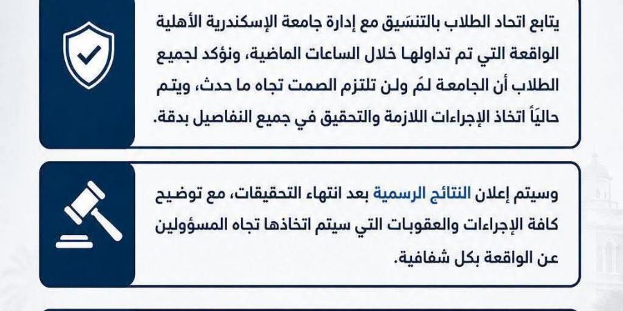 واقعة السحل داخل الحرم الجامعي تدفع جامعة الاسكندرية لفتح تحقيق فوري