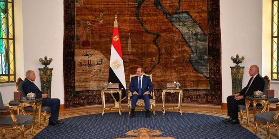 الرئيس السيسي يستقبل أبو الغيط ونبيل فهمي (فيديو)