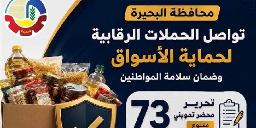 مواد غذائية مجهولة المصدر ومنتهية الصلاحية، تحرير 73 محضرًا خلال حملات بـ9 مراكز بالبحيرة