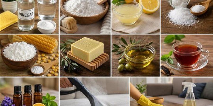 مواد من الطبيعة لتنظيف الأثاث والمفروشات بدلًا من المنظفات الجاهزة