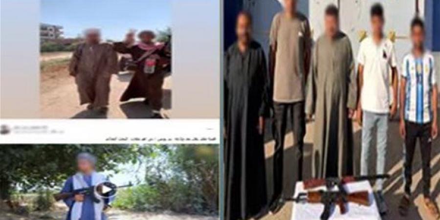 أسلحة ومشاهد تمثيلية، قصة سقوط 5 أشخاص بسوهاج بعد الظهور مسلحين في فيديوهات لرفع نسبة المشاهدات - النيل نيوز