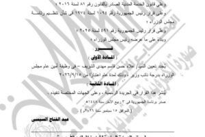 قرار رسمي بتجديد تعيين علاء الشريف أميناً عاماً لمجلس الوزراء بدرجة نائب وزير