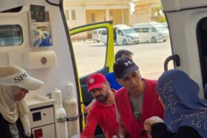 استقبال الهلال الأحمر للدفعة الـ87 من الجرحى والمرضى الفلسطينيين