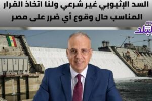 وزير الري يؤكد عدم شرعية السد الإثيوبي ويشدد على ضرورة اتخاذ الإجراءات اللازمة لحماية مصر في حال حدوث أي ضرر