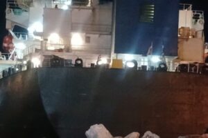 وزارة التنمية المحلية والبيئة تأمر بسفينة بتعليق شحن المواد الكيماوية بسبب انبعاث روائح غازية في ميناء الدخيلة