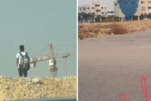 أولياء أمور يحذرون من خطر طريق مدرسة محاط بمواد البناء ويدعون لإنقاذ الوضع